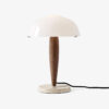 HERMAN Table Lamp - Glass w. Walnut & Cream Marble